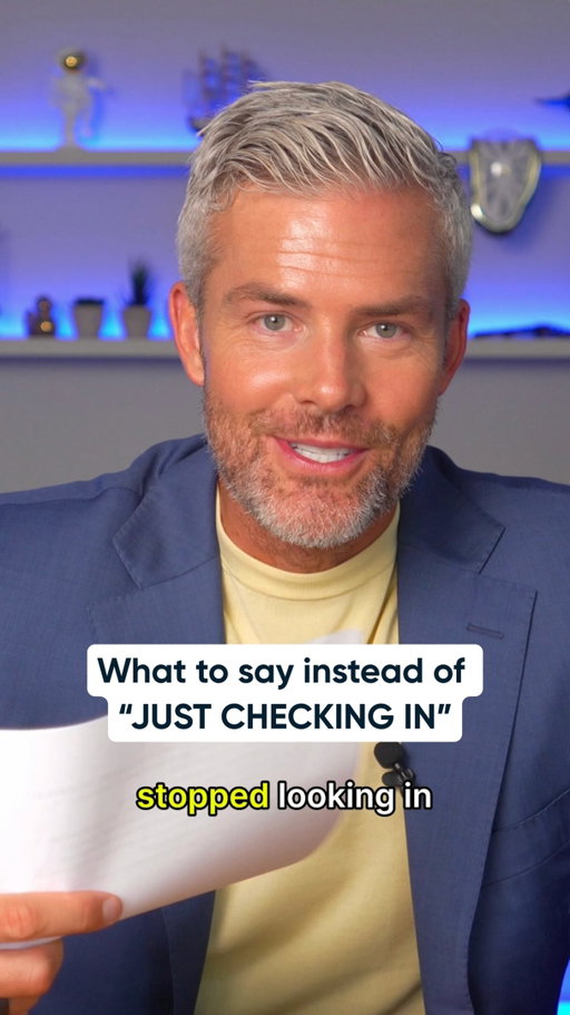“Just checking in” might be the best way to get left on read. 

Use @ryanserhant’s two simple rules to keep the leads coming while summer cools down.