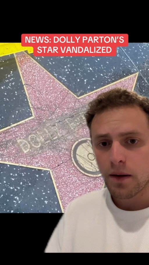 Dolly Parton’s star has been vandalized.