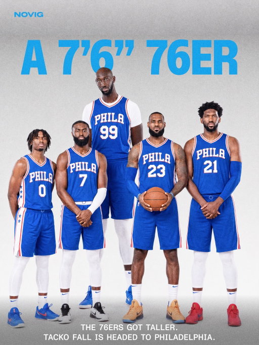 7’6”. 76ers. Tacko. Tuesday. Madness.

Tacko Fall is headed to Philadelphia. LeBron + Tacko is now a real thing. Drop the duos nickname below👇 

Lastly, follow @Novig before the plot gets any less believable