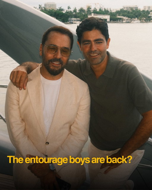 The boys Adrian Grenier and Jeremy Piven were just spotted together in Miami.

Vince and Ari back together instantly got people talking about an Entourage comeback.

There’s no confirmed reboot, script, or deal, but Grenier has said he’d be open to returning.