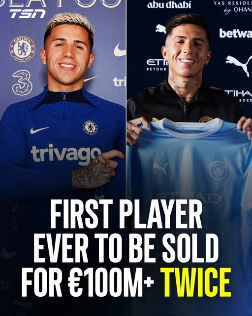 Enzo Fernandez joins a category of his own becoming the first player ever to be sold for €100M+ two separate times, per @transfermarkt_official 😱💰