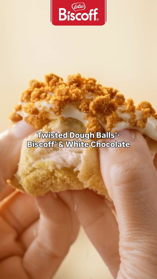 😋 CRUMBLE TO YOUR CRAVINGS 😋 

NEW Twisted Dough Balls® - Biscoff® & White Chocolate

in stores from Monday 7th September