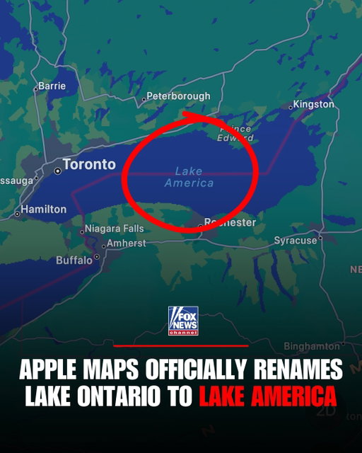 President Trump's push to rename Lake Ontario 'Lake America' is now showing up on millions of more phones.

The switch appears for Apple Maps users after Trump personally asked the company last week to update the name, according to Interior Secretary Doug Burgum.

Google made the change over the weekend for users in the United States, meaning two of the biggest digital map providers now display 'Lake America.'