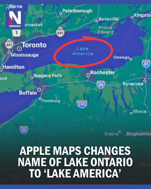 LAKE EFFECT: Apple changed the name of Lake Ontario to "Lake America" on the web version of its Apple Maps following President Donald Trump's executive order to rename the lake. ⁣
⁣
Link in bio.
