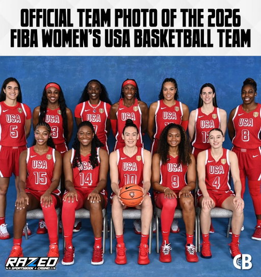 The official team photo of the 2026 FIBA Women’s USA Basketball Team 📸

🇺🇸 Caitlin Clark
🇺🇸 Angel Reese
🇺🇸 Napheesa Collier
🇺🇸 Paige Bueckers
🇺🇸 Aliyah Boston
🇺🇸 Kahleah Copper
🇺🇸 Chelsea Gray
🇺🇸 Rhyne Howard
🇺🇸 Kiki Iriafen
🇺🇸 Breanna Stewart
🇺🇸 Sonia Citron
🇺🇸 Jackie Young

Will they win Gold? 🤔🏅