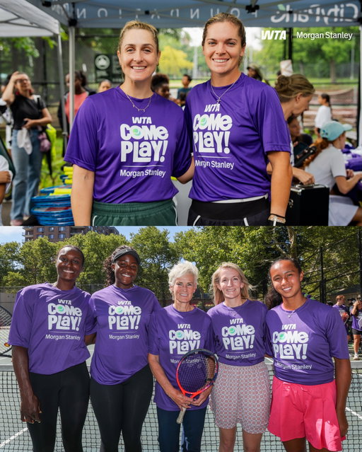 WTA Come Play presented by Morgan Stanley returned to New York for year four, bringing WTA players, local youth and Morgan Stanley volunteers together on the court to support the Harlem Junior Tennis & Education Program and City Parks Foundation in expanding access to the game. 🎾

#WTAxMS