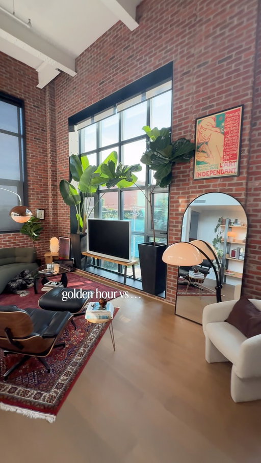 ☀️ or 🌙 
•
•
#interiordesign #apartmentdecor #homedecor #homeinspo #homebody
•
•
mid-century modern | toronto interior | brick loft living | warm light | lived-in spaces | hard loft | tall ceilings | large windows | natural light | vintage furniture | statement lighting | plants | architectural details | open living | modern apartment | home atmosphere | interior styling | design focused | quiet spaces