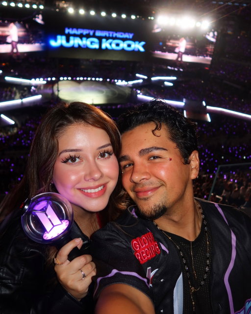 Borahae 💜✨ 

Got to experience @bts.bighitofficial first show in LA with my sister and I don’t think we’ve recovered 🥹 the energy, the ARMY, the dancing… 10/10 🧨 Thank you @glowrecipe for a night we’ll never forget 🫶🏽 @sephora #glowrecipe #btsarmy