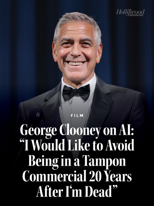 George Clooney is at the Venice Film Festival to receive the fest’s highest honor: a Golden Lion for lifetime achievement. As is tradition for such a moment, Clooney braved the international media for an opening day press conference on Wednesday afternoon – and because of who he is and the variety of his art and activism over a 40-plus-year career, he fielded questions on a wide variety of subjects including Hollywood, politics, climate change, the proposed Paramount and Warner Bros. Discovery merger, the state of journalism, AI, deep fakes and more.⁠
⁠
When asked how AI impacts him personally, Clooney quipped, “Well, I would like to avoid being in a tampon commercial 20 years after I’m dead. I would like to avoid that.”⁠
⁠
For more of Clooney's comments, head to the link in bio.