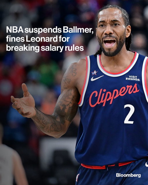 The NBA suspended Los Angeles Clippers owner Steve Ballmer for one year for violating salary cap rules, while fining star player Kawhi Leonard $700,000. Tap the link in our bio to read more.

📷: Wally Skalij/Getty Images