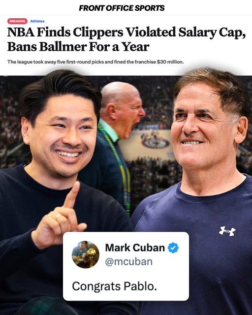 Pablo Torre found out.⁠
⁠
The NBA has found that the Clippers circumvented the salary cap to funnel Kawhi Leonard millions of dollars via third parties.⁠
⁠
Clippers owner Steve Ballmer has been banned from the league for a year, and the team has been stripped of five first-round picks and fined $30 million. Leonard has been fined $700,000.⁠
⁠
Across sports, Pablo Torre, whose longtime reporting on the Clippers' dealings blew open the story, was getting his flowers.⁠
⁠
More on the Clippers-Leonard case in our bio.