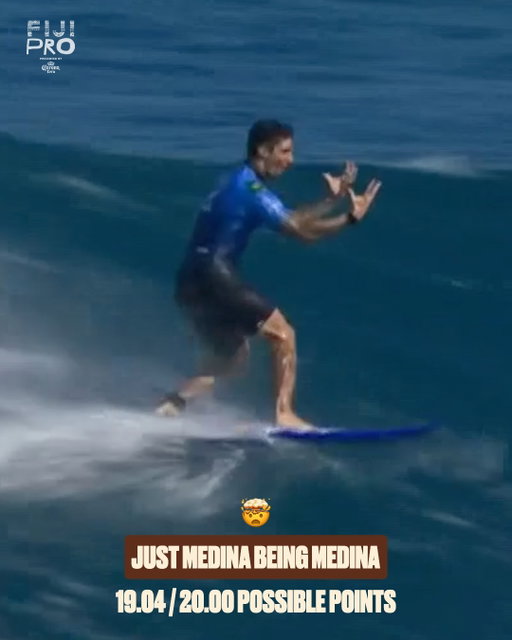 Medina MAGIC 🪄 

9.77 + 9.27 🤯 @gabrielmedina putting on a masterclass at Cloudbreak to punch his ticket to the #FijiPro Final!

#FijiPro Finals Day is LIVE | @corona @tourismfiji