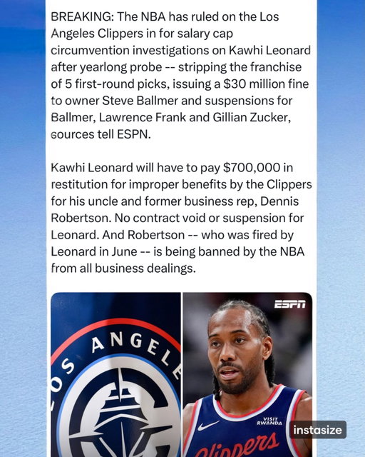 NBA with sanctions for kawhi and the clippers for tryna finesse the salary cap system