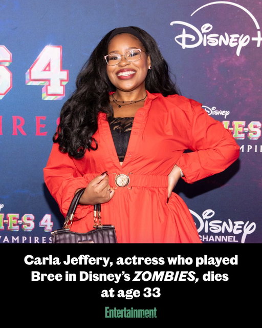 Carla Jeffery, star of Disney Channel's 'ZOMBIES' series, died September 1, according to reps on the actress' Instagram page. She was 33 years old.

📷: Getty