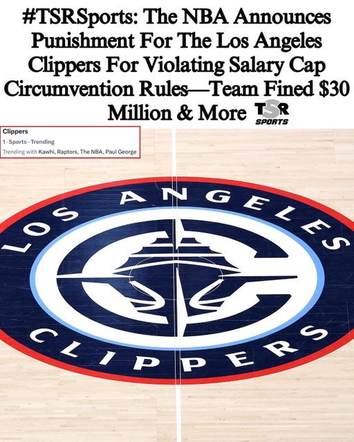 TSR STAFF: Jade Ashley @Jade_Ashley94 
____________________________________
#TSRSports: The NBA has announced the consequences for the Los Angeles Clippers after it was determined they violated salary cap circumvention rules when they signed #KawhiLeonard in 2022. 
____________________________________
According to @espn, the organization has been fined $30 million. They also have to forfeit five first-round draft picks in 2029, 2030, 2031, 2032, and 2033. 
____________________________________
The owner, Steve Ballmer, is suspended from all league and team activities for one year. Gillian Zucker, the President of business operations, is also suspended for a year without pay. The President of basketball operations, Lawrence Frank, is suspended without pay for six months. And Kawhi Leonard has to pay the league $700,000.
____________________________________
An investigation was launched after allegations that the team circumvented the league's salary cap by arranging side endorsement deals for Kawhi outside of his standard player contract.
____________________________________
Kawhi has accepted “full responsibility for lapses in judgment by people within my inner circle and regret the distraction this situation has caused the fans and my family.” Adding, “I entered into my contract with the Clippers as well as the agreements in question in good faith, fully committed to fulfilling my obligations and with no knowledge of any intent on anyone's part to circumvent the salary cap.”
____________________________________
NBA commissioner Adam Silver said, “The NBA's collectively bargained system for determining player compensation is a fundamental component of the basketball competition that the league oversees for the benefit of the teams and players and ultimately the fans. I am deeply disappointed by the flagrant violations of our rules and by the Clippers' institutional and leadership failures that led to this misconduct.”
____________________________________
The Clippers and Raptors had agreed to trade Kawhi earlier this summer; however, that was paused until the NBA investigation was completed. (📸: @gettyimages) ✍🏾: #TSRStaffJW