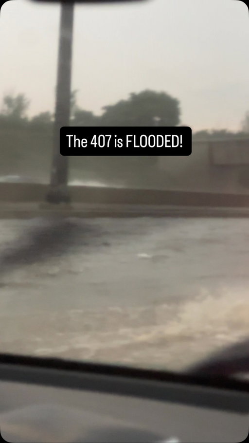 Never seen the 407 like this! It’s crazy. Stay safe, everyone!

#explorepage #fyp #torontoflood #viral #viralreel 

[ Toronto , Toronto flood , 407, thunderstorms, 407, today’s news , narcity Canada , Toronto flooding, Highway 407, 407 flood, GTA flooding, Toronto thunderstorm, severe weather, Ontario storm, heavy rain, flash flooding, Toronto weather, GTA weather, Canada weather, storm in Toronto, flooded roads, dangerous driving conditions, driving in the rain, stay safe, September storm , Ontario flood situation ]