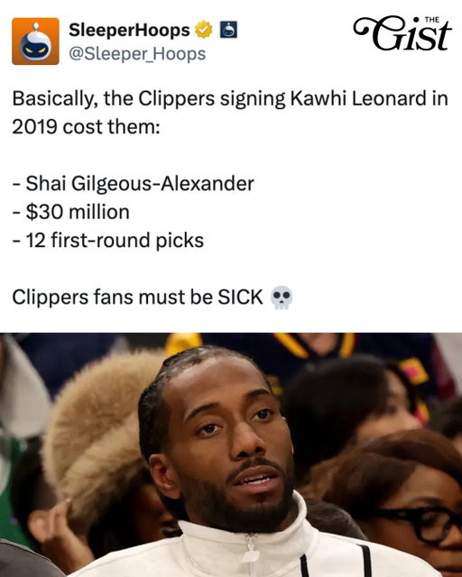When you put it that way...⁣
⁣⁣
After finding the team violated salary-cap rules involving Kawhi Leonard, the NBA has fined the Clippers $30M, stripped them of five first-round picks, and suspended owner Steve Ballmer for one year. 🤯⁣⁣
⁣⁣
And that’s just the beginning. 👀⁣⁣
⁣
(c/o sleeper_hoops)⁣
⁣
#basketball #menssports #sportsbiz