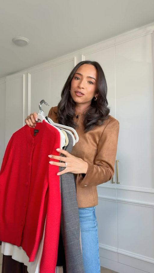 Fall office outfits ❤️ Comment SHOP and I’ll send you the links for these work outfits! I’m so excited to see fall fashion trends like plaid, suede, and red in work appropriate clothes 🤩 @anntaylor #anntaylorpartner #thisisann