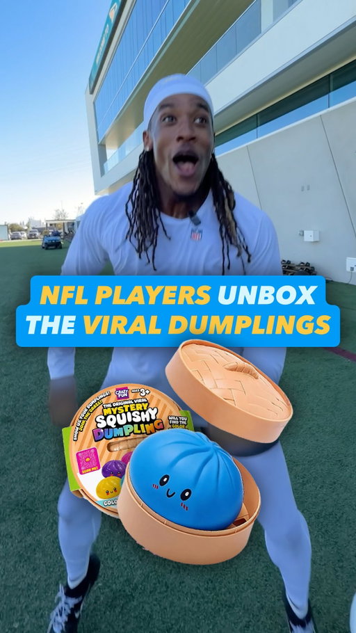 nfl players unbox the viral dumplings