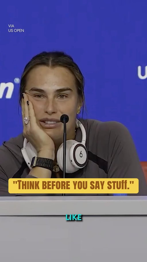 Aryna Sabalenka was not happy with a reporter’s question after her second round win at the US Open.

(via @usopen)
