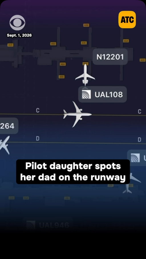 A pilot spotted her father, a fellow pilot, on the runway at Dulles International Airport on September 1.

The wholesome father-daughter exchange was captured by air traffic control, with her father playfully pointing out over the radio, “She’s still on my cellphone plan.”