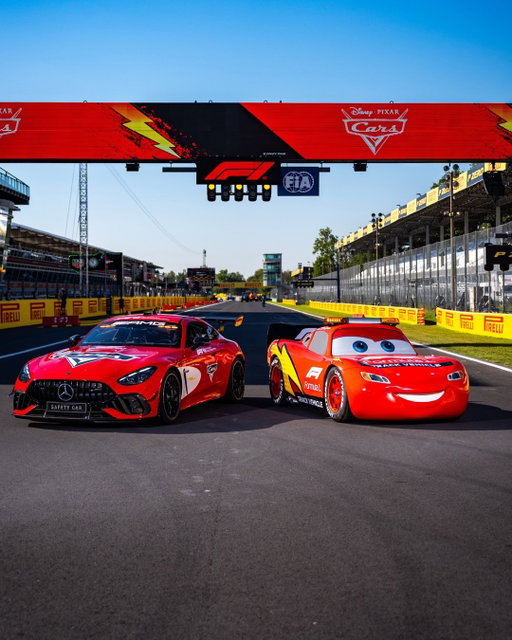 Lightning McQueen has struck at the Italian Grand Prix! ⚡️ 

The seven-time Piston Cup champion is making a special appearance this race weekend to celebrate the Cars 20th anniversary. Plus, Disney and Formula 1 are celebrating with a special Mercedes-AMG Safety Car livery. 

#FueltheMagic #Formula1
