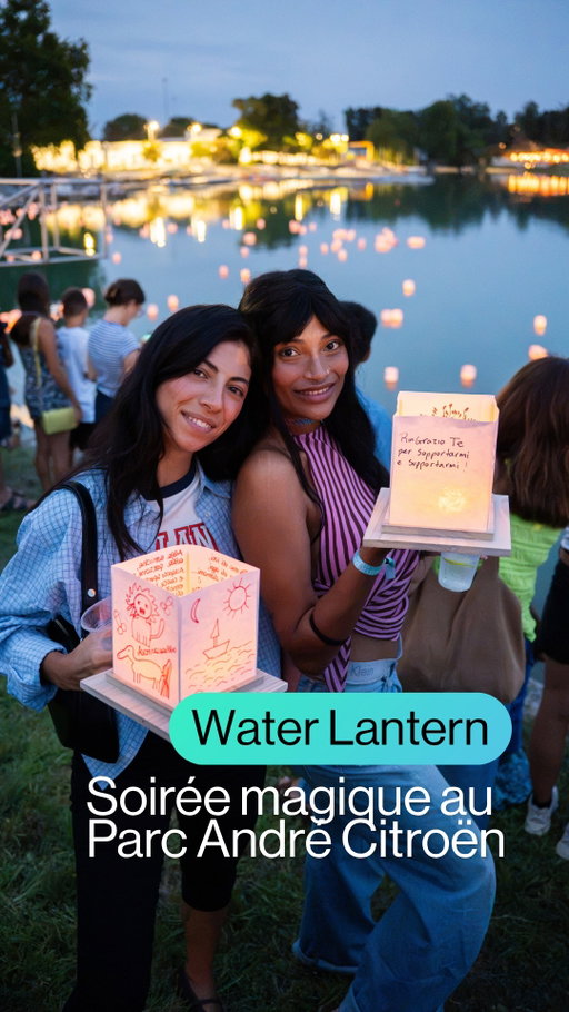 Paris, imagine un ciel de lanternes flottant sur l'eau, sous les étoiles... ✨🏮

Le Water Lantern Festival illumine le Parc André Citroën pour une soirée unique, faite de lumière, de partage et d'émotion pure! 

Un moment suspendu, à vivre une seule fois.

📍 Parc André Citroën
🎟️ Billets disponibles via le lien en bio