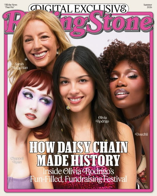 thank u @rollingstone !!!! luv these girls so much!!! @chappellroan @doechii @officialsarahmclachlan 🩷💖🌼🩷💖🌼💖🩷