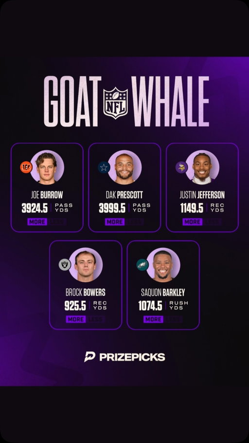 LADIES AND GENTLEMEN…

THE 2026 NFL GOAT WHALE. 🐐🐳

STRAP IN FOR THE CINEMA. 🍿🎥