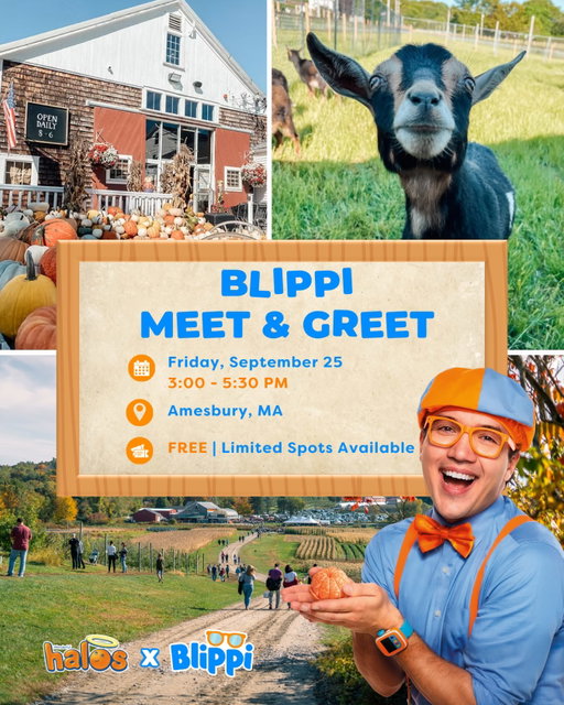 Calling all Boston-area @blippi fans!💙🧡 

@halosfun is bringing the fun to @ciderhill_farm for an afternoon of fall festivities, including arts and crafts, apple picking, live music, farm animals, and a special Blippi meet and greet! Plus, enjoy some Wonderful Halos while you’re there. 🍊

Does your little one want to meet Blippi?! Space is limited, so reserve your FREE spot at the link in bio before they’re gone!

📍 Cider Hill Farm, 45 Fern Ave, Amesbury, MA
📅 Friday, September 25 (Rain date: September 26 from 8–10 AM)
🕒 Blippi Meet & Greet: 3:00–5:30 PM (you’ll get a reserved time slot!)
🌾 Farm Hours: 8 AM–6 PM

#WonderfulHalos #Blippi #CiderHillFarm #advertisement #BackToSchool
