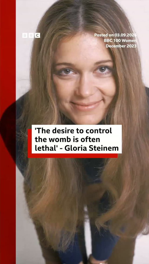 Gloria Steinem was a writer and magazine editor, who co-founded the Women's Action Alliance - a group dedicated to fighting sexism, more than 50 years ago.
 
She passed away at her home in New York City on Wednesday aged 92. 
 
During the 1970s, Steinem was a vocal campaigner for women's reproductive rights, among other causes. She spoke about her legacy in a BBC interview in 2023.
 
Tap the link in @BBCNews’s bio to find out more about her career and the impact she had. 
 
#GloriaSteinem #BBCNews