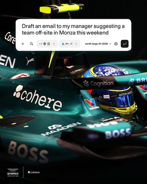 Helping keep race week focused on what matters.

@cohere_ai x @astonmartinf1 #North