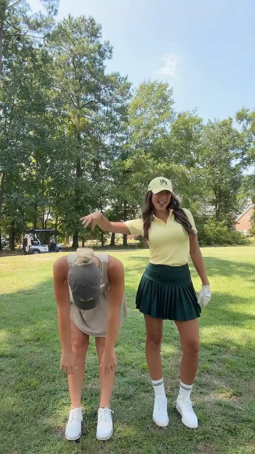 waiting to tee off