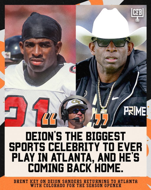Deion Sanders returns to Atlanta tonight for Colorado’s season opener against Georgia Tech 👀

Where does Sanders rank among Atlanta’s all-time sports icons? 🤔

#cfb #collegefootball #ncaafootball #atlantasports #deionsanders