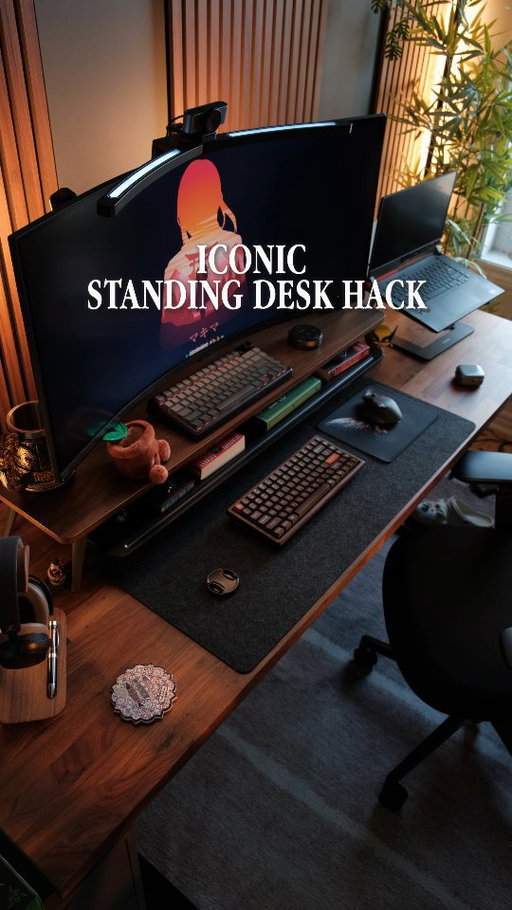 The iconic 2-part standing desk build 🪵✨

🔸 Desktop: IKEA Karlby (Walnut)
🔸 Frame: Flexispot E7 Pro (Motorized)

Combining the IKEA Karlby countertop with the Flexispot E7 Pro motorized frame gives you a premium wood textured, heavy-duty, ultra-stable workspace for a fraction of pre-built prices.

Save this for your future workspace build 📌

#ikeahack #standingdesk #desksetup #flexispot #workspacegoals