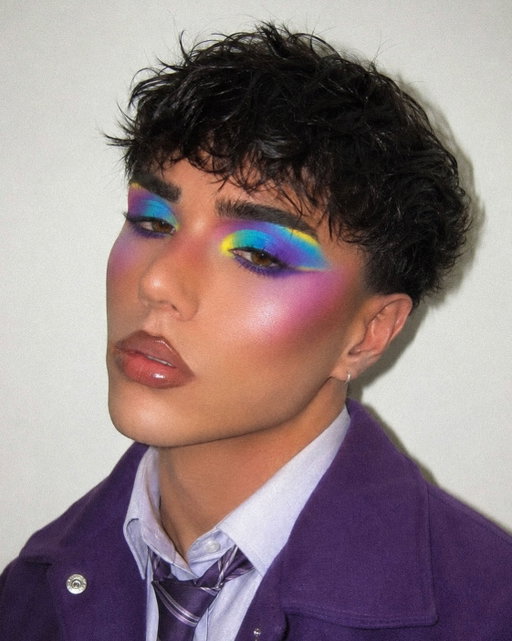 hi! im back. 
face ˚₊‧꒰ა ☆ ໒꒱ ‧₊˚
@makeupforever hd skin hydra glow foundation
@kosas revealer concealer
@fentybeauty match stix contour skinstick in amber
@danessamyricksbeauty yummy skin blurring balm powder flushed in dancing queen
@hudabeauty easy bake loose baking & setting powder in pound cake
@rarebeauty positive light silky touch highlighter in mesmerize

eyes 𐙚⋆°.
@blendbunnycosmetics ellis atlantis 45 shade palette 🌈
@aboutfacebeauty matte fluid eye paint in incoming for the neon yellow inner corner
@halfmagicbeauty chromaddiction shimmer in spirit guide for the blue/periwinkle pop
@urbandecaycosmetics 24/7 glide-on eye pencil in psychedelic sister
@lancomeofficial lash idôle mascara in glossy black

lips ⋆౨ৎ˚⟡˖ ࣪
@maccosmetics lip pencil in cork
@makeupbymario supershine lip gloss in nude pink
@fentybeauty gloss bomb in glass slipper
