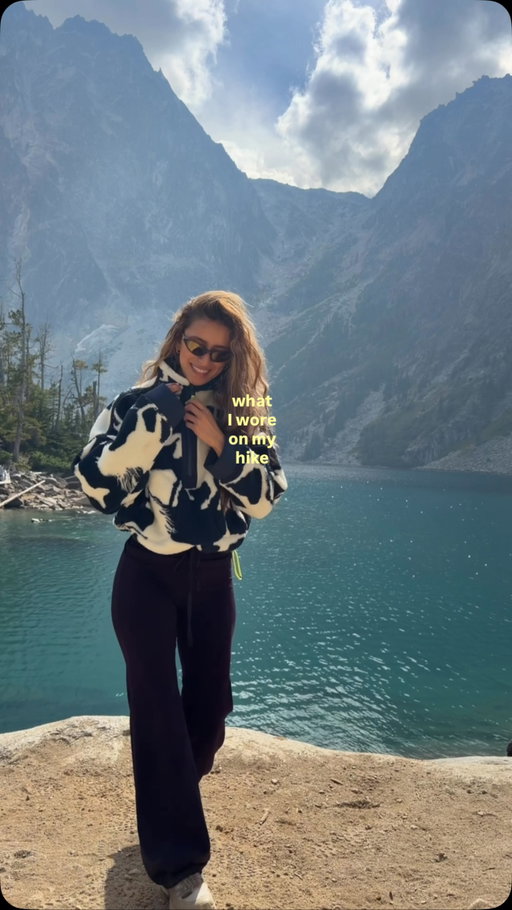 first fall hike in Washington! 🍂🏔️ 

#hikingoutfit #hiking #colchucklake