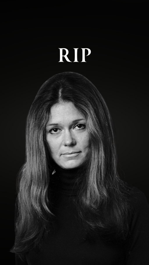 RIP Gloria Steinem. 🖤⁠
⁠
@gloriasteinem showed the world that courage, education, and speaking up can create lasting change. Her words, advocacy, and unwavering belief in equality inspired generations to question limitations and fight for a better future.⁠
⁠
Think boldly. Speak up. Never stop learning. Gloria’s legacy will continue to inspire. ✨📚⁠
⁠
#gloriasteinem #inspiration #mindset #motivation