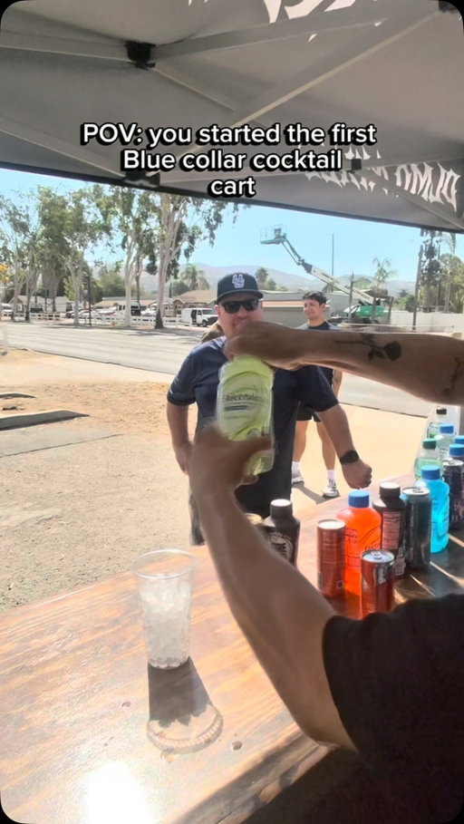 So thankful for the amount of people that showed up to support the worlds first Blue Collar Cocktail Cart in Norco, CA
