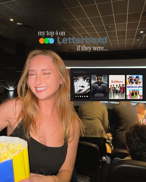 finally decided to join this trend! 🤭🍿🎬

this was so much harder than i anticipated so bare with me. ily @letterboxd 🧡💚💙

#letterboxd #movielover #top4 #fangirl #moviebuff
