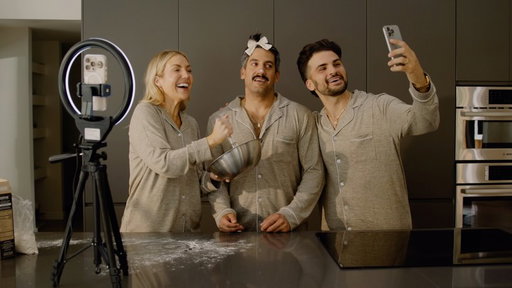 They say they’re just capturing memories and innocently sharing their lives- but what happens when the person your entire business depends on, decides they’re done performing. 

One More Take is a dark comedy about the blurry line between documenting your family online, and monetizing it. The priority is no longer about protecting their kids, it’s about protecting the business, status, and lifestyle they have created. 🎬

When we were expecting, we made the decision to keep our daughter off the internet. Not just to protect her privacy, but to ultimately protect her childhood and allow her to be a kid. What initially felt like a fun, creative way to share our journey as parents, (putting Jon in a bow) quickly made us feel more grounded in that choice the second we met our daughter. 

We work in an industry that has little to no regulation around family content creators and felt inspired to create a film that spread the message. Kids are not content.
