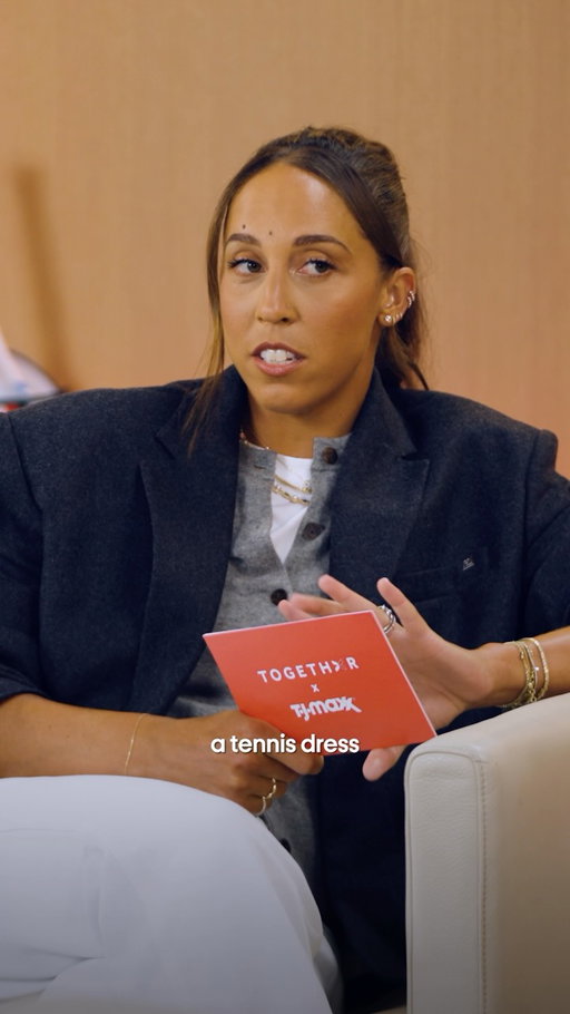 Never underestimate the influence of a dress 🙂‍↔️ . From tennis origin stories to finding their signature style, @madisonkeys and @jpegula are sharing it all in The Huddle with @tjmaxx at the 🔗 in bio!