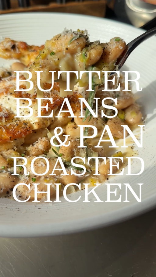 PAN ROASTED CHICKEN WITH LEEK & TARRAGON BUTTER BEANS 🍗 RECIPE ⬇️

@ed.cudlipp x @robertwelchuk AD

Autumn is officially here, and this is one of my favourite ways to cook chicken - really crisp, golden skin over creamy butter beans cooked with leek, tarragon, and all of the caramelised chicken juices from the pan.

The entire dish is made in the Robert Welch 316 Series Frying Pan, from cooking the chicken to going straight back onto the hob for the beans. I used Robert Welch Professional Knives for all the prep. Full online recipe link in my bio!

RECIPE (serves 2)

Pat 2 skin-on chicken supremes dry and season generously with salt. Heat the frying pan over a medium heat, perform the drop test, then add 1 tbsp olive oil. Add the chicken skin-side down and cook for 6-8 minutes until deeply golden and crisp
Turn the chicken, then add 30g butter, 3 crushed garlic cloves and 4-5 sprigs of thyme. Once foaming, baste the chicken for 1-2 minutes, then transfer the chicken to a roasting tray and put in a 200°C fan oven for 10-15 minutes until cooked through. Remove and rest

Leave around 1 tbsp of the chicken fat and all the caramelised pan juices behind. Add 2 finely sliced shallots and 1 finely sliced leek with a pinch of salt and cook gently for 5-7 minutes until softened. Add 2 sliced garlic cloves and cook for another minute

Add 2 x 400g jars of good quality butter beans, 200ml chicken stock, and 1 tbsp Dijon mustard. Bring to a gentle simmer, then crush some of the beans into the stock to thicken it
Turn the heat down and stir through 75g crème fraîche and 15-20g finely grated Parmesan. Once creamy, fold through 2 tbsp fresh tarragon and season with salt and plenty of black pepper

Spoon the beans generously onto a plate, place the rested chicken on top and finish with Parmesan and cracked black pepper

#chicken #butterbeans #cooking #recipe #autumn