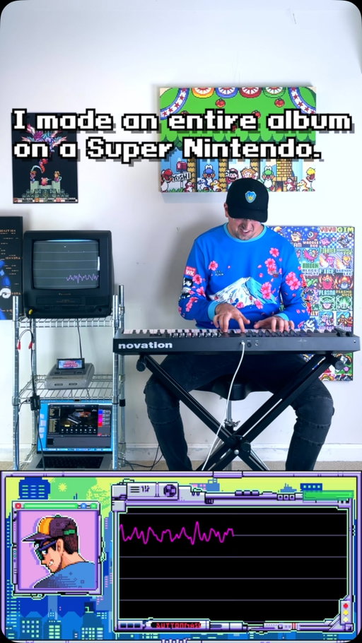 SUPER BUTTON MASHER is out now. An entire jazz fusion album made on a Super Nintendo.

Ten tracks. 64KB of RAM. Eight voices. Three years of my life. This is Pastel Roses, from my classic room setup, CRT and all.

Featuring @amandabarise , @nicolemccabe_ , @sungazerrrr , @evanmarien , @danajhawkins . Mixed and mastered by @videogamedj . Out on @brainfeederrecords .

I’m going on tour! Ticket link and dates in bio 🎟️ Blue Note NYC is Tuesday two sets. #superbuttonmasher #buttonmasher #brainfeeder #jazzfusion #chiptune
