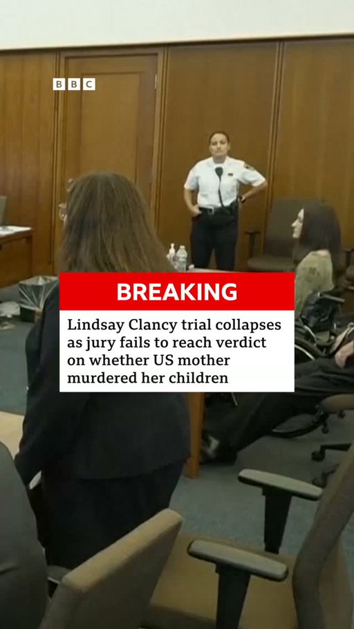 The judge in the trial of Lindsay Clancy has announced his intention to declare a mistrial, but has given Clancy's legal team one hour to appeal the decision.
 
It comes after a note from the jury said "it is with a heavy heart that we report we were unable to come to a unanimous decision”.
 
Tap the link in @BBCNews’s bio to read more.
 
#BBCNews