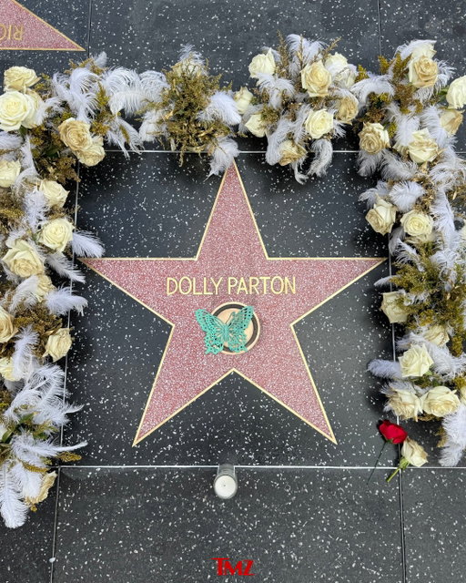 We got a new look at Dolly Parton's restored star on the Walk Of Fame after undergoing repairs due to vandalism. ❤️‍🩹⭐