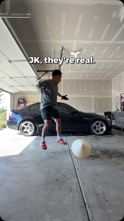 Finally put the wheels on the M3 😅

Finally I can take Renly to cars & coffee with me and the car doesn’t look stock!

PSA! These are REAL Desmond Regamasters lol. It seems like lots of people misunderstood my joke and I been getting tons of messages asking for my supplier. The wheels are real and the stickers are babas 😭

Nothing against baba wheels 🤷‍♂️ your car, your money, your choice! 

I think the Bright finish was definitely the right choice for the E90 M3. The @falkentire RT660+ were the perfect choice for the meaty setup! Absolutely love how everything turned out.

Let me know what you think!