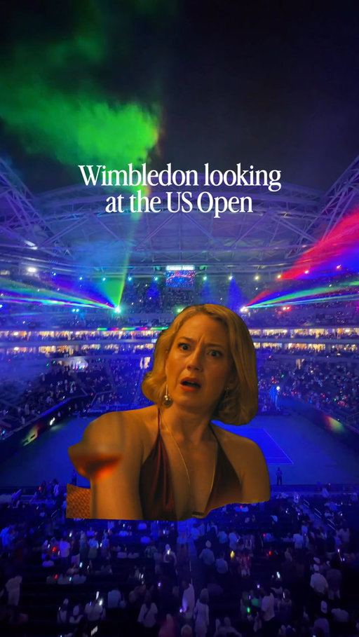Not the laser show!! 😭 The US Open is so extra it would have Wimbledon clutching her pearls 😂 but I do love how all the slams have their own personality! 

#usopen #wimbledon #tennis funny reels, comedy reels, funny reels about tennis