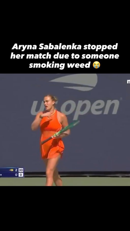 Apparently you can smoke weed at the US Open now 😂🍃

World No. 1 Aryna Sabalenka halted her match due to a ‘strong’ smell of marijuana at the US Open.

(via @thetennisletter)