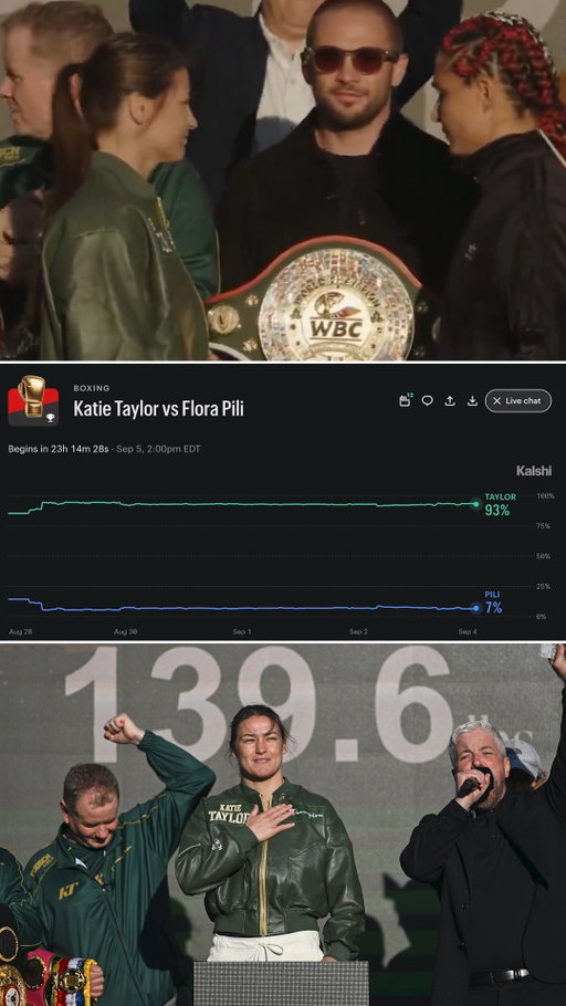 Katie Taylor is a MASSIVE favorite in her retirement fight 👀 #TaylorPili